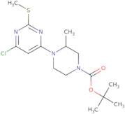 4-(6-Chloro-2-methylsulfanyl-pyrimidin-4-yl)-3-methyl-piperazine-1-carboxylic acid tert-butyl ester