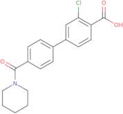 3-Chloro-4'-(piperidine-1-carbonyl)-[1,1'-biphenyl]-4-carboxylic acid