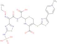 (R)-2-((R)-Carboxy((Z)-2-(ethoxyimino)-2-(5-(phosphonoamino)-1,2,4-thiadiazol-3-yl)acetamido)methy…