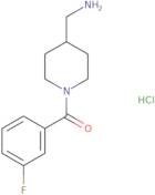 [4-(Aminomethyl)piperidin-1-yl](3-fluorophenyl)methanone hydrochloride