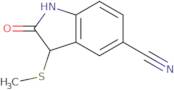 3-(Methylsulfanyl)-2-oxo-2,3-dihydro-1H-indole-5-carbonitrile