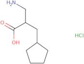 3-Amino-2-(cyclopentylmethyl)propanoic acid hydrochloride