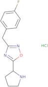 3-[(4-Fluorophenyl)methyl]-5-(pyrrolidin-2-yl)-1,2,4-oxadiazole hydrochloride