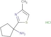 1-(4-Methyl-1,3-thiazol-2-yl)cyclopentan-1-amine hydrochloride