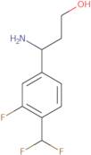 3-Amino-3-[4-(difluoromethyl)-3-fluorophenyl]propan-1-ol