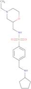 4-((Cyclopentylamino)methyl)-N-((4-ethylmorpholin-2-yl)methyl)benzenesulfonamide