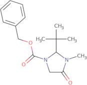 1-Imidazolidinecarboxylic acid, 2-(1,1-dimethylethyl)-3-methyl-4-oxo-, phenylmethyl ester