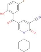 1-Cyclohexyl-5-(5-fluoro-2-hydroxybenzoyl)-2-oxo-1,2-dihydropyridine-3-carbonitrile