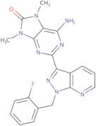 6-Amino-2-(1-(2-fluorobenzyl)-1H-pyrazolo[3,4-b]pyridin-3-yl)-7,9-dimethyl-7H-purin-8(9H)-one