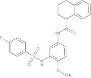 N-[3-(4-Fluorobenzenesulfonamido)-4-methoxyphenyl]-1,2,3,4-tetrahydronaphthalene-1-carboxamide