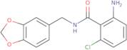 2-Amino-N-(1,3-dioxaindan-5-ylmethyl)-6-chlorobenzamide