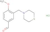 4-Methoxy-3-thiomorpholin-4-ylmethylbenzaldehydehydrochloride