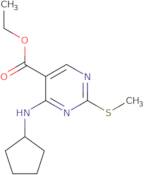 ethyl 4-(cyclopentylamino)-2-(methylsulfanyl)pyrimidine-5-carboxylate