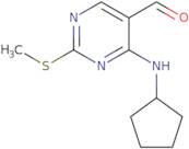 4-(cyclopentylamino)-2-(methylthio)pyrimidine-5-carbaldehyde