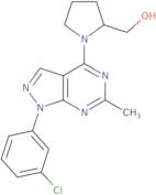 [(2R)-1-[1-(3-Chlorophenyl)-6-methyl-1H-pyrazolo[3,4-d]pyrimidin-4-yl]pyrrolidin-2-yl]methanol