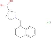 1-(1,2,3,4-Tetrahydronaphthalen-1-ylmethyl)pyrrolidine-3-carboxylic acid hydrochloride