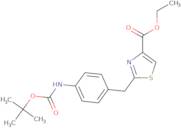 Ethyl 2-[(4-{[(tert-butoxy)carbonyl]amino}phenyl)methyl]-1,3-thiazole-4-carboxylate