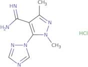 1,3-Dimethyl-5-(1H-1,2,4-triazol-1-yl)-1H-pyrazole-4-carboximidamide hydrochloride