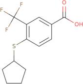 4-(Cyclopentylsulfanyl)-3-(trifluoromethyl)benzoic acid