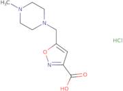 5-[(4-Methylpiperazin-1-yl)methyl]-1,2-oxazole-3-carboxylic acid hydrochloride