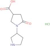 5-Oxo-1-(pyrrolidin-3-yl)pyrrolidine-3-carboxylic acid hydrochloride