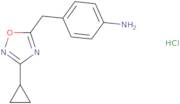 4-[(3-Cyclopropyl-1,2,4-oxadiazol-5-yl)methyl]aniline hydrochloride