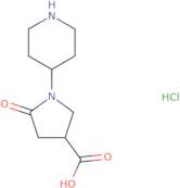 5-Oxo-1-(piperidin-4-yl)pyrrolidine-3-carboxylic acid hydrochloride