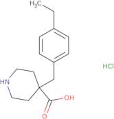 4-[(4-Ethylphenyl)methyl]piperidine-4-carboxylic acid hydrochloride