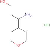 3-Amino-3-(oxan-4-yl)propan-1-ol hydrochloride