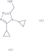 (Dicyclopropyl-4H-1,2,4-triazol-3-yl)methanamine dihydrochloride
