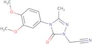 2-[4-(3,4-Dimethoxyphenyl)-3-methyl-5-oxo-4,5-dihydro-1H-1,2,4-triazol-1-yl]acetonitrile