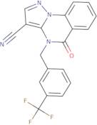 5-Oxo-4-[3-(trifluoromethyl)benzyl]-4,5-dihydropyrazolo[1,5-a]quinazoline-3-carbonitrile