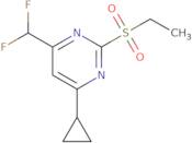 4-Cyclopropyl-6-(difluoromethyl)-2-(ethylsulfonyl)pyrimidine