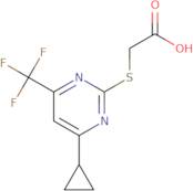 2-{[4-Cyclopropyl-6-(trifluoromethyl)pyrimidin-2-yl]sulfanyl}acetic acid