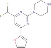 4-(Difluoromethyl)-6-(furan-2-yl)-2-(piperazin-1-yl)pyrimidine