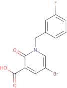 5-Bromo-1-(3-fluorobenzyl)-2-oxo-1,2-dihydropyridine-3-carboxylic acid