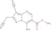 Methyl 7-amino-3-cyano-2-(cyanomethyl)pyrazolo[1,5-a]pyrimidine-6-carboxylate