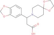 3-(1,3-Benzodioxol-5-yl)-3-(1,4-dioxa-8-azaspiro-[4.5]dec-8-yl)propanoic acid