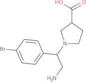 1-[2-Amino-1-(4-bromo-phenyl)-ethyl]-pyrrolidine-3-carboxylic acid hydrochloride