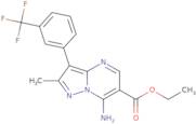 Ethyl 7-amino-2-methyl-3-[3-(trifluoromethyl)-phenyl]pyrazolo[1,5-a]pyrimidine-6-carboxylate