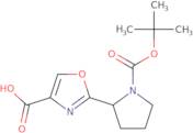 2-​[(2S)​-​1-​[(1,​1-​Dimethylethoxy)​carbonyl]​-​2-​pyrrolidinyl]​-4-​oxazolecarboxylic acid