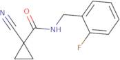 1-Cyano-N-[(2-fluorophenyl)methyl]cyclopropane-1-carboxamide