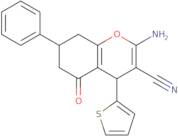 2-amino-5-oxo-7-phenyl-4-(2-thienyl)-4,6,7,8-tetrahydro2H-chromene-3-carbonitrile