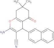 2-amino-7,7-dimethyl-4-(2-naphthyl)-5-oxo-4,6,7,8-tetrahydro2H-chromene-3-carbonitrile