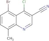 5-Bromo-4-chloro-8-methyl-quinoline-3-carbonitrile