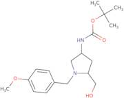 tert-Butyl ((3R,5S)-5-(hydroxymethyl)-1-(4-methoxybenzyl)pyrrolidin-3-yl)carbamate