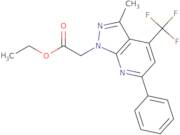 Ethyl [3-methyl-6-phenyl-4-(trifluoromethyl)-1H-pyrazolo[3,4-b]pyridin-1-yl]acetate