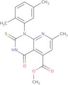 Methyl 1-(2,5-dimethylphenyl)-2-mercapto-7-methyl-4-oxo-1,4-dihydropyrido[2,3-d]pyrimidine-5-carbo…