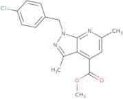 Methyl 1-(4-chlorobenzyl)-3,6-dimethyl-1H-pyrazolo[3,4-b]pyridine-4-carboxylate