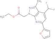 Ethyl 2-(4-(difluoromethyl)-6-(furan-2-yl)-3-methyl-1H-pyrazolo[3,4-b]pyridin-1-yl)acetate